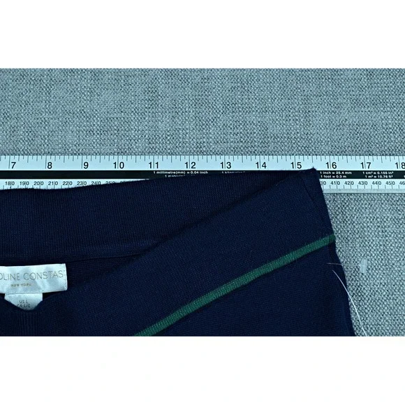 Caroline Constas Pant's Women L Navy Blue Wide-Leg Pull On NEW - Picture 4 of 10